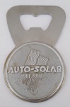 Antigo abridor de garrafas promocional da Empresa Auto-Solar. Empresa de energia solar - Medida: 9,3 x 6 cm.
