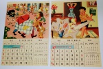Antigo e raro calendário promocional ESSO - Incompleto - Ano: 1952 - Possui 7 folhas - Dos meses: Janeiro-Fevereiro-Agosto-Setembro-Outubro-Novembro-Dezembro - Medida: 3 x 22 cm.