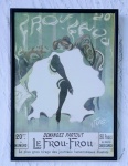 Lindo quadro, representando ilustração do jornal humorístico - Le Frou-Frou- Moldura em alumínio, fundo em Eucatex, proteção de vidro - Medida: 33 x 23,5 x 1,5 cm.