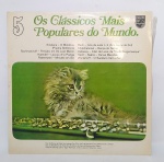 Disco de Vinil - LP - Os Clássicos Mais Populares do Mundo - Nº 5 - Philips - Ano: 1974 - Medida: 31 x 31 cm.