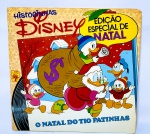 LP Compacto e Livro Educativo - Série Brinque e Aprenda Inglês - Historinha da Disney em: O Natal do Tio Patinhas. Livro com atividades, historinha e ilustrações que ajudam e ensinam a entender o idioma Inglês. 24 páginas - Ano: 1980 - Marcou época - Medida do livro: 8,5 x 8,5 cm. Obs: possuem anotações nas atividades.