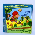 LP Compacto e Livro Educativo - Série Brinque e Aprenda Inglês - Historinha da Disney em: CHAPEUZINHO VERMELHO. Livro com atividades, historinha e ilustrações que ajudam e ensinam a entender o idioma Inglês. 20 páginas - Ano: 1980 - Marcou época - Medida do livro: 8,5 x 8,5 cm. Obs: possuem anotações nas atividades.