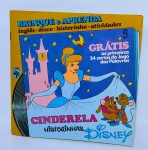 LP Compacto e Livro Educativo - Série Brinque e Aprenda Inglês - Historinha da Disney em: CINDERELA. Livro com atividades, historinha e ilustrações que ajudam e ensinam a entender o idioma Inglês. 20 páginas - Ano: 1980 - Marcou época - Medida do livro: 8,5 x 8,5 cm. Obs: possuem anotações nas atividades.