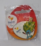 Colecionável - Pin Original - Mascote Tom dos Jogos Paralímpicos Rio 2016 - Sem uso - Medida: 4,5 x 3,5 cm.