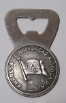 Antigo e raro abridor de garrafas - Representando empresa de navegação Aliança S.A - Metal - Medida: 9,5 x 6 cm.