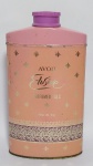 Antiga lata de talco perfumado ELUSIVE, AVON - Lata CHEIA  - Avon Cosméticos LTDA -  Medida: 14,5 x 8,5 cm.