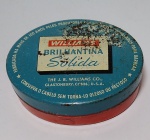 Antiga latinha de Brilhantina Sólida Willians - Fabrica - Bozzano S/A - Medida: 8,5 x 6,5 x 3 cm.