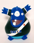 Cofrinho POUPANÇUDO Time Vasco da Gama - Promocional da CAIXA ECONÔMICA FEDERAL - Borracha Rígida. Medida: 11,5 cm de altura.
