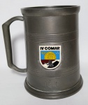 MILITARIA - Caneca em Estanho Representando IV Comar - Comando Aéreo Regional - SP - Força Aérea Brasileira - Del Rei Artes MG -5N x MG. Medida: 13 cm altura x 14 x 11 cm diâmetro.