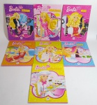 REVISTA - Kit de 7 livros colecionáveis BARBIE QUERO SER: Salva-Vidas, Chefe de cozinha, Musicista, Bailarina, Veterinária, Artista Plástica, e Atriz - Editora Ciranda Cultural - Mattel 2013 - Medida: 19 x 13,5 cm cada.