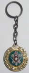 COLECIONISMO - Antigo e raro chaveiro comemorativo aos 127 Anos do Corpo de bombeiros - Brasília - DF - Metal com detalhes esmaltados - Medida: da medalha: 3,5 cm diâmetro.