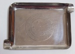 MILITARIA - Antigo e colecionável cinzeiro em aço inox, comemorativo - Turma Ruy Barbosa - Ano: 1980 - Escola Superior de Guerra - Saretta - Inox 18/8 - Medida: 11 x 8 cm.