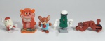 Colecionismo - Lote com 5 miniaturas diferentes coleção Kinder Ovo. Medida Maior: 5,5 de altura .