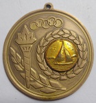 MEDALHA DE BRONZE - 3 Lugar Feminino Regata Almirante Saldanha - Optimista Veterano - Ano - 93  -  Mede: 41 mm diâmetro -