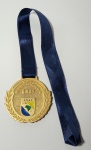 Linda , rara e espessurada medalha comemorativa Fundação da ANAF - Associação Nacional Dos Árbitros de Futebol - 25 Outubro de 1997 - Metal dourado - Medida: 7 cm de diâmetro x 0,6 cm espessura.