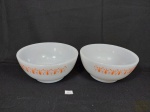 2 Bowls em Vidro Termo Rey Gravatinha.  laranja Medida: 7 cm x 16 cm