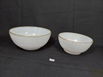 2 Bowls em Vidro Termo Rey Gravatinha. Medida: 8 cm x 19 cm e 7,5 cm x 16 cm