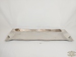 Grande Travessa Retangular em Aço Inox com Bordas Recortadas. Medida: 70,5 cm x 21 cm