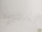 Jogo de 6 Taças para Agua em Cristal Translucido . Medida: 18 cm altura x 6 cm diametro