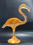 PALATNIK – Escultura cinética representando grande flamingo em resina de poliéster de manufatura Abraham Palatnik. Medindo 35 cm de altura por 25 cm de comprimento. 