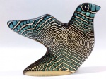 PALATNIK – Escultura cinética representando pássaro em resina de poliéster de manufatura Abraham Palatnik. Medindo 12 cm de altura por 15,5 cm de comprimento. 