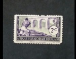 1 SELO DA AFRICA EQUATORIAL FRANCESA, NOVO, 1937 (EXPLORAÇÃO MADEIREIRA NO RIO LOEME).