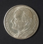 medalha   de Prata   com Imagen do Papa Joao Paulo II