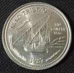 Portugal - 1987 - 100 Escudos - À Descoberta de África - Gil Eanes - Cupro-Níquel - 16.6 g - 34 mm - Comemorativa.