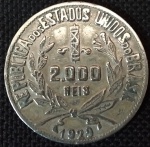 Brasil - 1929 -  2000 Reis - Prata 0.500, 8 g,  26 mm.