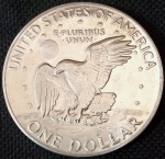 USA - 1977 - 1 Dóllar - Dólar Eisenhower - Cobre com revestimento de Cupro-Níquel, 22.68g,  38.1mm - FC.