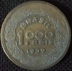 Brasil - 1939 - 1000 Réis - Alumínio-Bronze, 6.67g,  24.4mm - Tobias Barreto - Soberba.