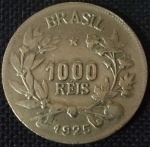Brasil - 1925 - 1000 Reis - Alumínio-Bronze, 8g,  26.8mm.