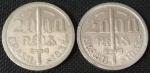 2 MOEDAS - Brasil - 1935 - 2000 Réis - Prata 0.500, 8g,  26.2mm - Ótimo estado.