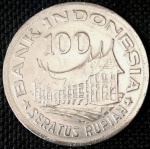 Indonésia - 1978 - 100 Rupia - Silvicultura para a Prosperidade - Cupro-Níquel, 7g,  28.5mm.