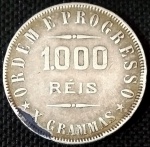 Brasil - 1000 Réis - 1912 - Prata 0.900, 10g,  26mm.