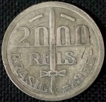 Brasil - 1935 - 2000 Réis - Prata 0.500, 8g,  26.2mm - Duque de Caxias.