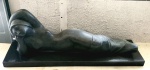 CESCHIATTI - Lindíssima e enorme escultura de Alfredo Ceschiatti - "Guanabara" - Feita em bronze cinzelado e patinado, com medidas de 175m X 68cm X 50cm (total com a base) . Assinada na peça e com selo da fundição artística Zani. Base em mármore de cor preta.