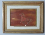 Claudenir Dutra- P.S.M. Medidas: 76cm x 59cm e 46cm x 29cm (tela). Precisa de restauro.