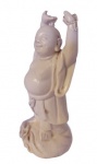 Escultura em porcelana chinesa "Blanc de Chine" representando buda . (no estado) . Med. 13 cm alt