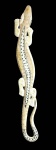 Grande lagarto em madeira para fixar na parede com ricos acabamentos e bela policromia. Medida 97 cm. Não pode ser enviado pelos CORREIOS.