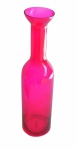 Garrafa decorativa em vidro na cor pink. Medida 37 cm de altura.