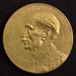 Medalha Comemorativa, General Thaumaturgo  de Azevedo - Presidente da Sociedade de Geografia do Rio de Janeiro, Data 1915, Bronze Dourado, Muito Bem Conservada.