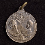Medalha Comemorativa, Centenário da Independência do Brasil, Data 1822/1922, Bronze Prateado, com Olhal, Flor de Cunho.