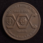Medalha Comemorativa, XII Convenção Nacional dos Lions Clube do Brasil - 4º Centenário da Cidade do Rio de Janeiro, Data 1965, Bronze, Flor de Cunho.