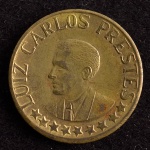 Medalha Comemorativa, Luis Carlos Prestes - Pela Paz / Pela Libertação Nacional, não Datada, Bronze Alumínio, Flor de Cunho.