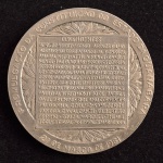 Medalha Comemorativa, Promulgação da Constituição do Estado da Guanabara - Carlos Lacerda - Primeiro Governador, Data 1961, Prata, Peso 86 g, Flor de Cunho.