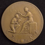 Medalha Comemorativa, Exposição Internacional - Rio de Janeiro - Independência ou Morte, Data 1822/1922, Bronze, Flor de Cunho.