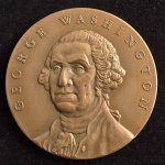 Medalha Comemorativa, Bicentenário da Independência dos Estados Unidos da América - George Washington, Data 1776/1976, Bronze, Flor de Cunho.