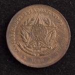 Moeda Brasileira, República, Valor 20 Reis, Ano 1908, Bronze, Soberba.