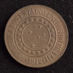 Moeda Brasileira, República, Valor 40 Reis, Ano 1912, Bronze, Soberba/FC.